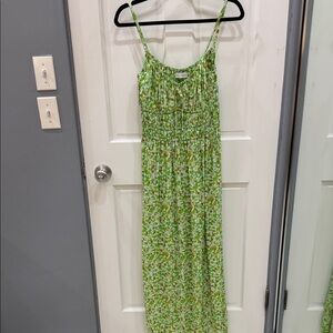 Faithfull the Brand Green Floral maxi dress